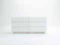 Kommode mit Schubladen aus Holzwerkstoff 140x40x76 cm - Weiß - modern mit sechs Schubladen