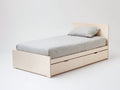 Einzelbett Holzwerkstoff 205x96x76 cm - Naturholz - mit Unterbettstauraum